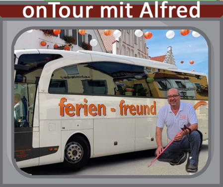 Button onTour mit Alfred