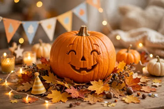Halloween Kürbis freundlich
